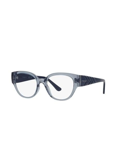 vogue eyewear blue oval eye frames for women