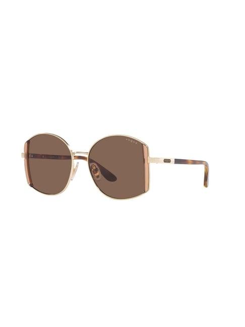 vogue eyewear brown irregular uv protection sunglasses for women