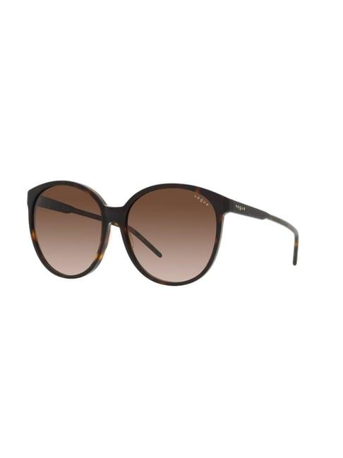 vogue eyewear brown oval uv protection sunglasses for women