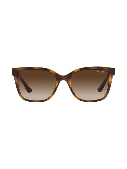 vogue eyewear brown rectangular uv protection sunglasses for women