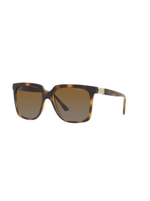 vogue eyewear brown square uv protection sunglasses for women