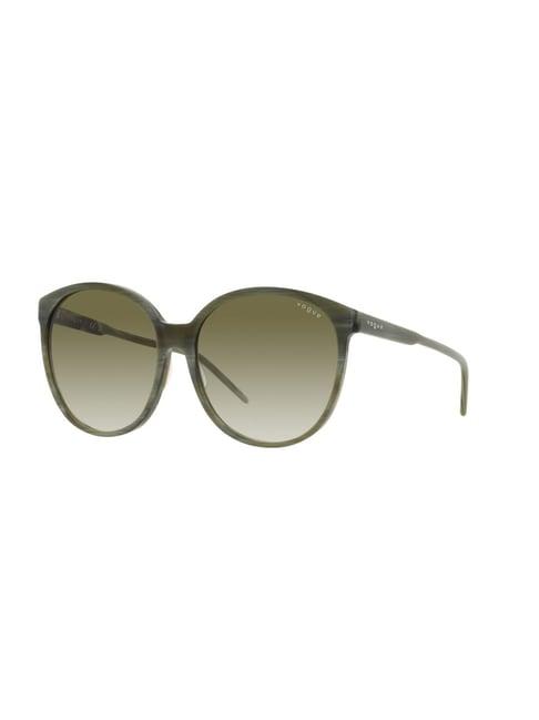 vogue eyewear green oval uv protection sunglasses for women