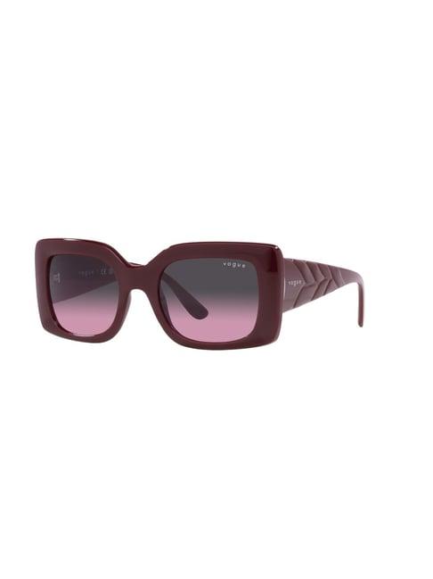 vogue eyewear grey rectangular uv protection sunglasses for women