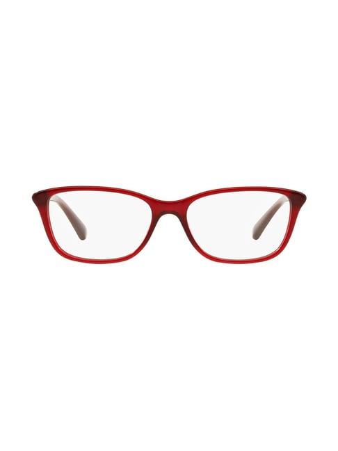 vogue eyewear maroon rectangular eye frames for women