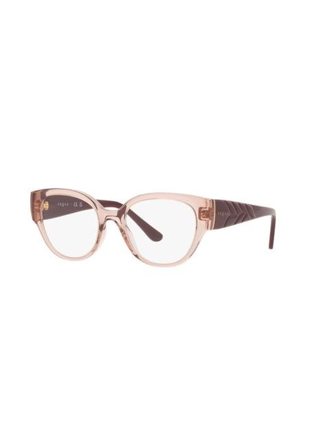 vogue eyewear pink oval eye frames for women
