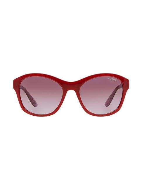 vogue eyewear purple square uv protection sunglasses for women