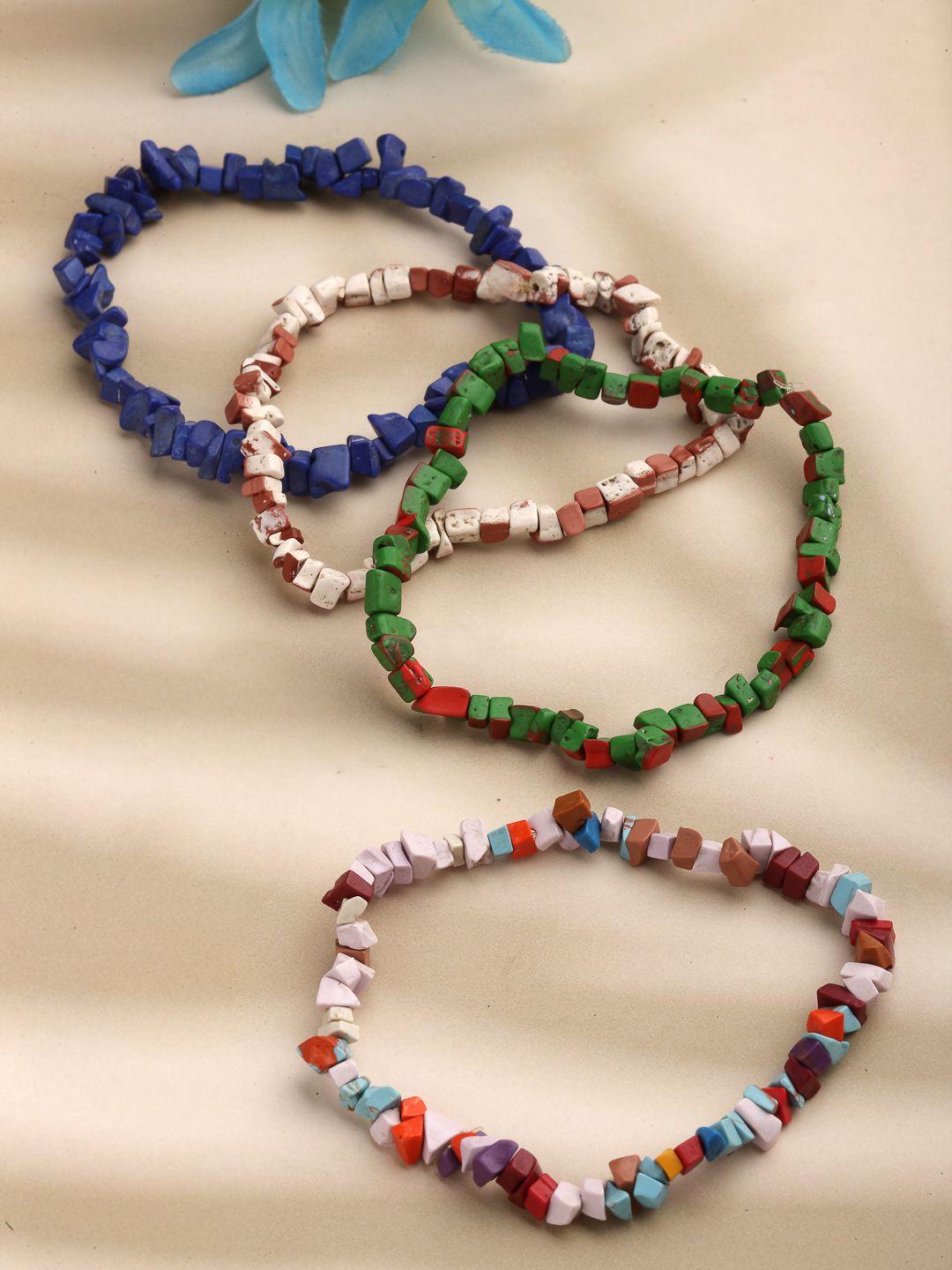 vogue panash women set of 4 multicoloured bracelet