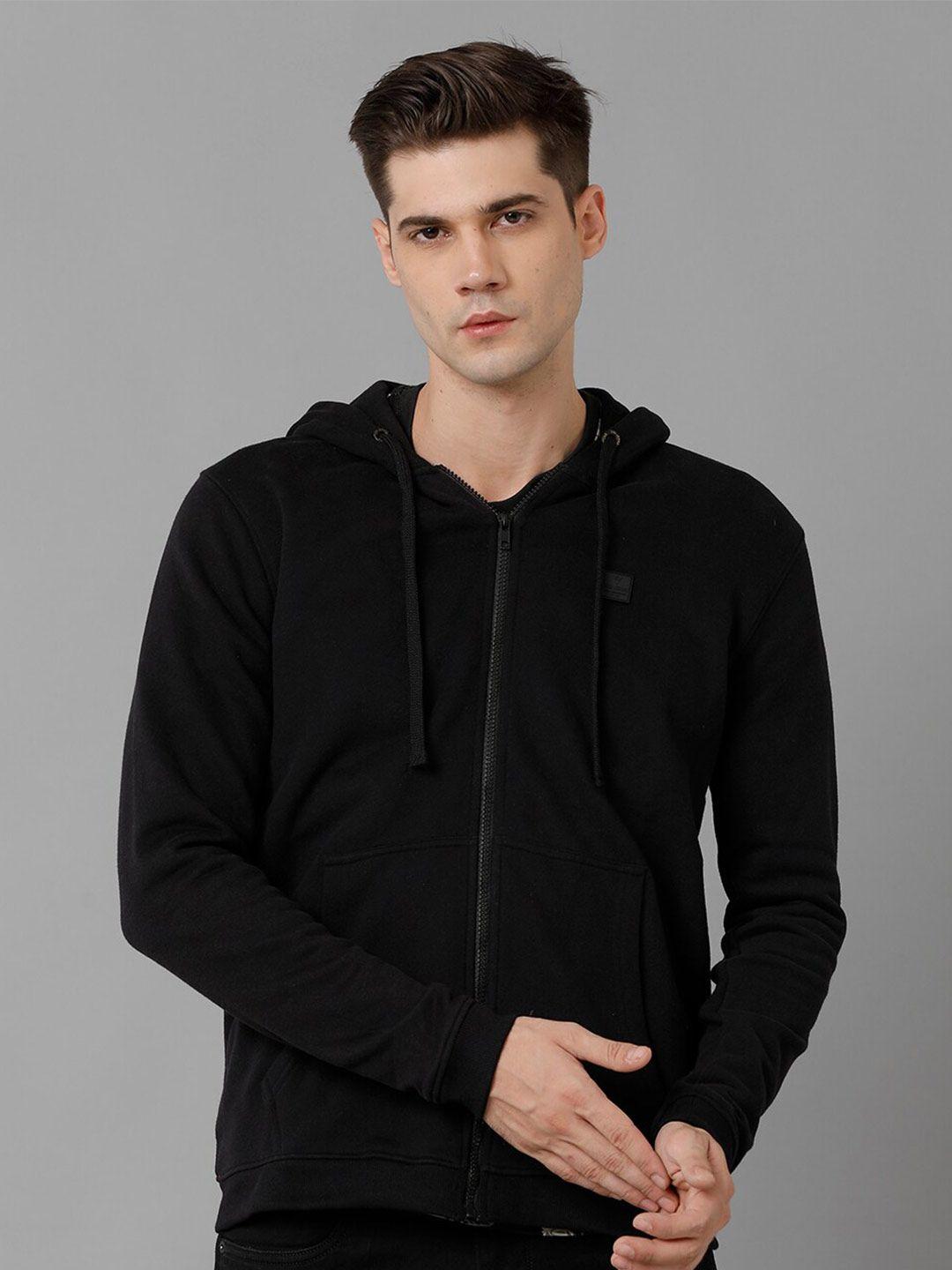 voi jeans hooded front-open sweatshirt