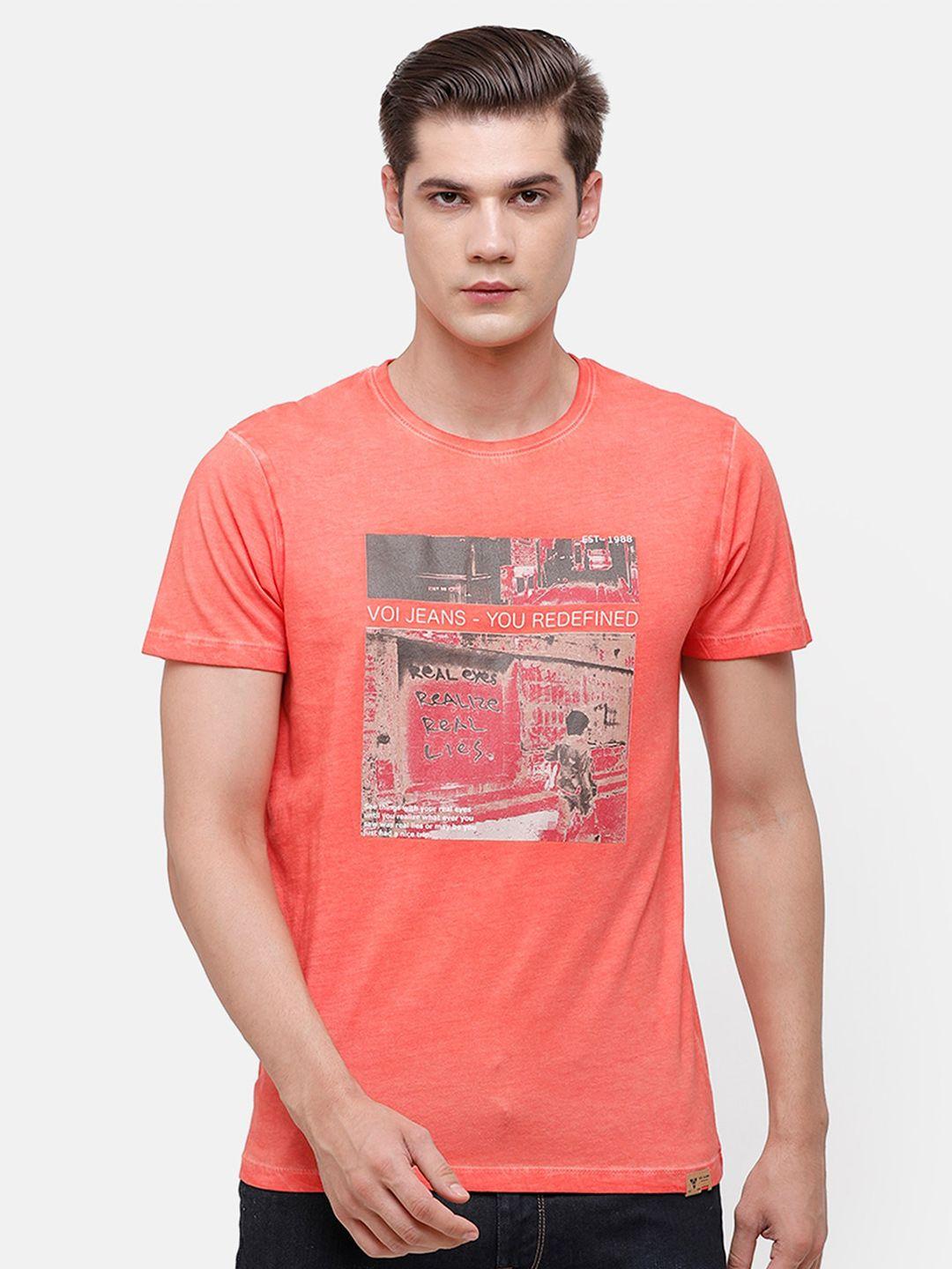 voi jeans men graphic printed cotton t-shirt