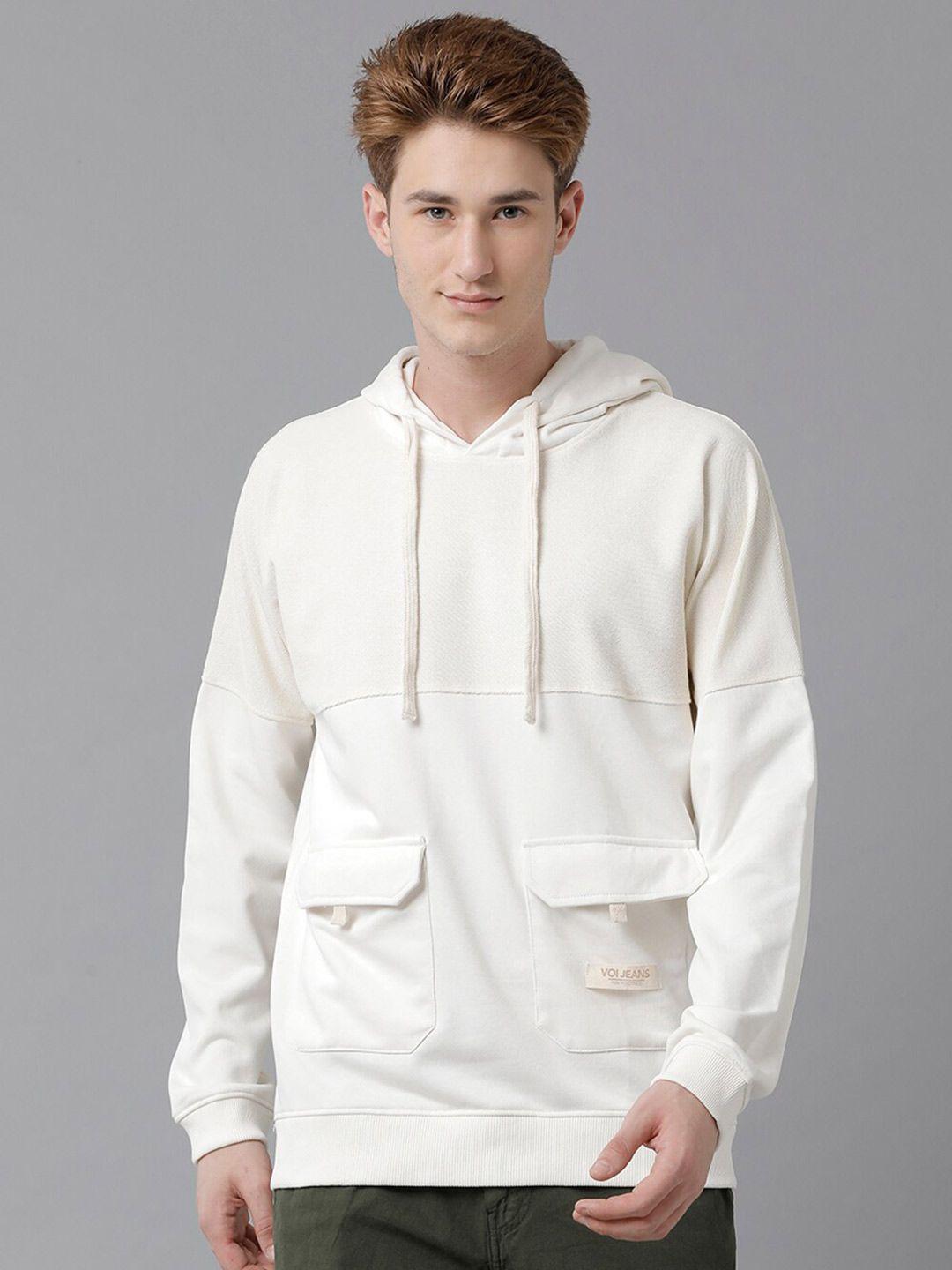 voi jeans men hooded fleece sweatshirt