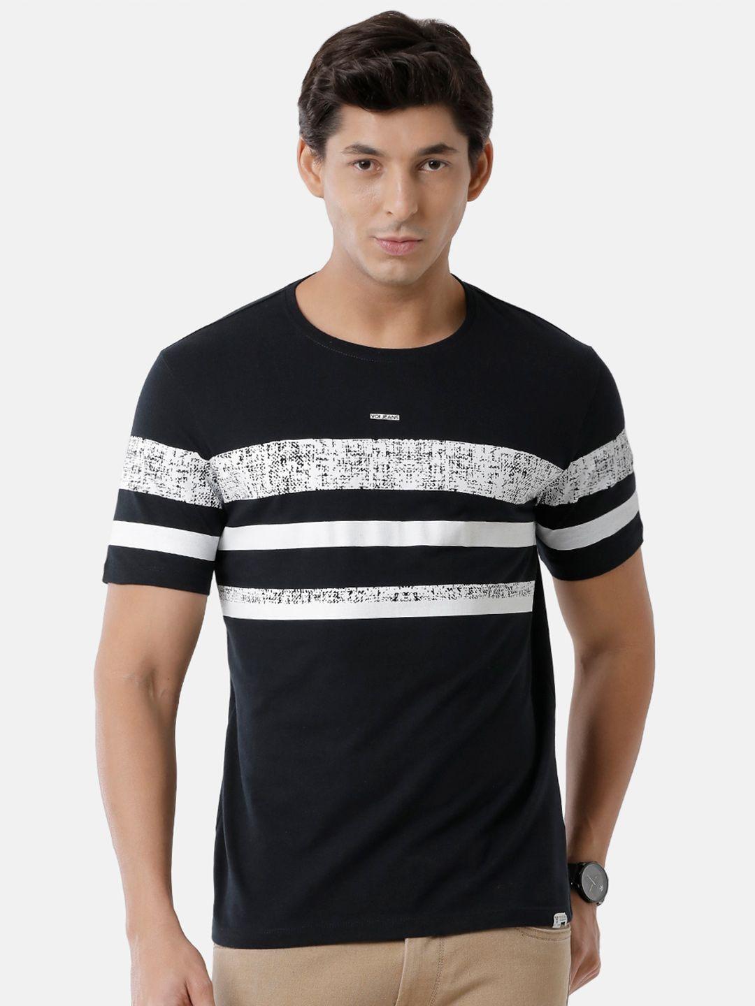 voi jeans men monochrome slim fit pure cotton t-shirt