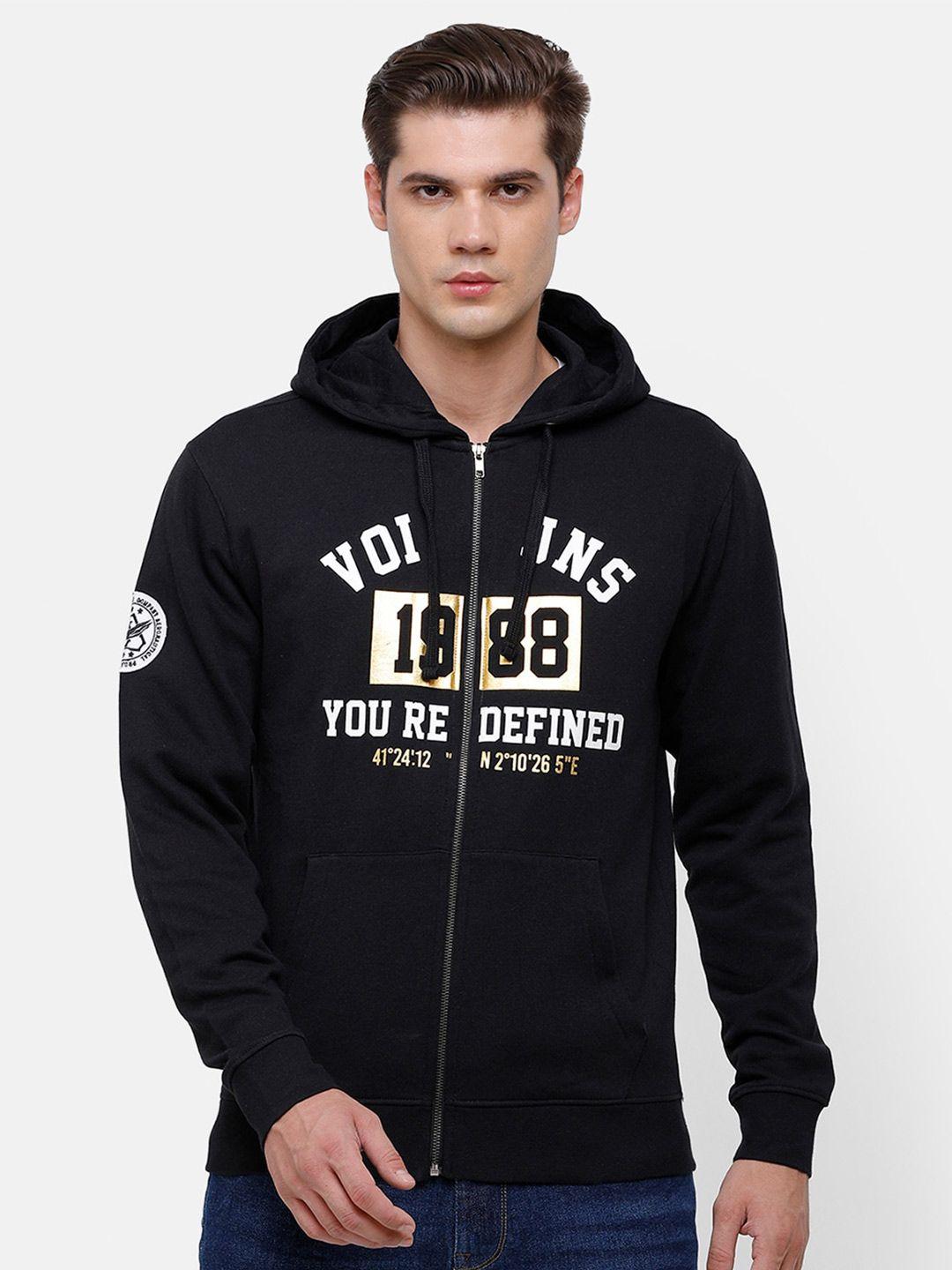 voi jeans men printed hooded sweatshirt