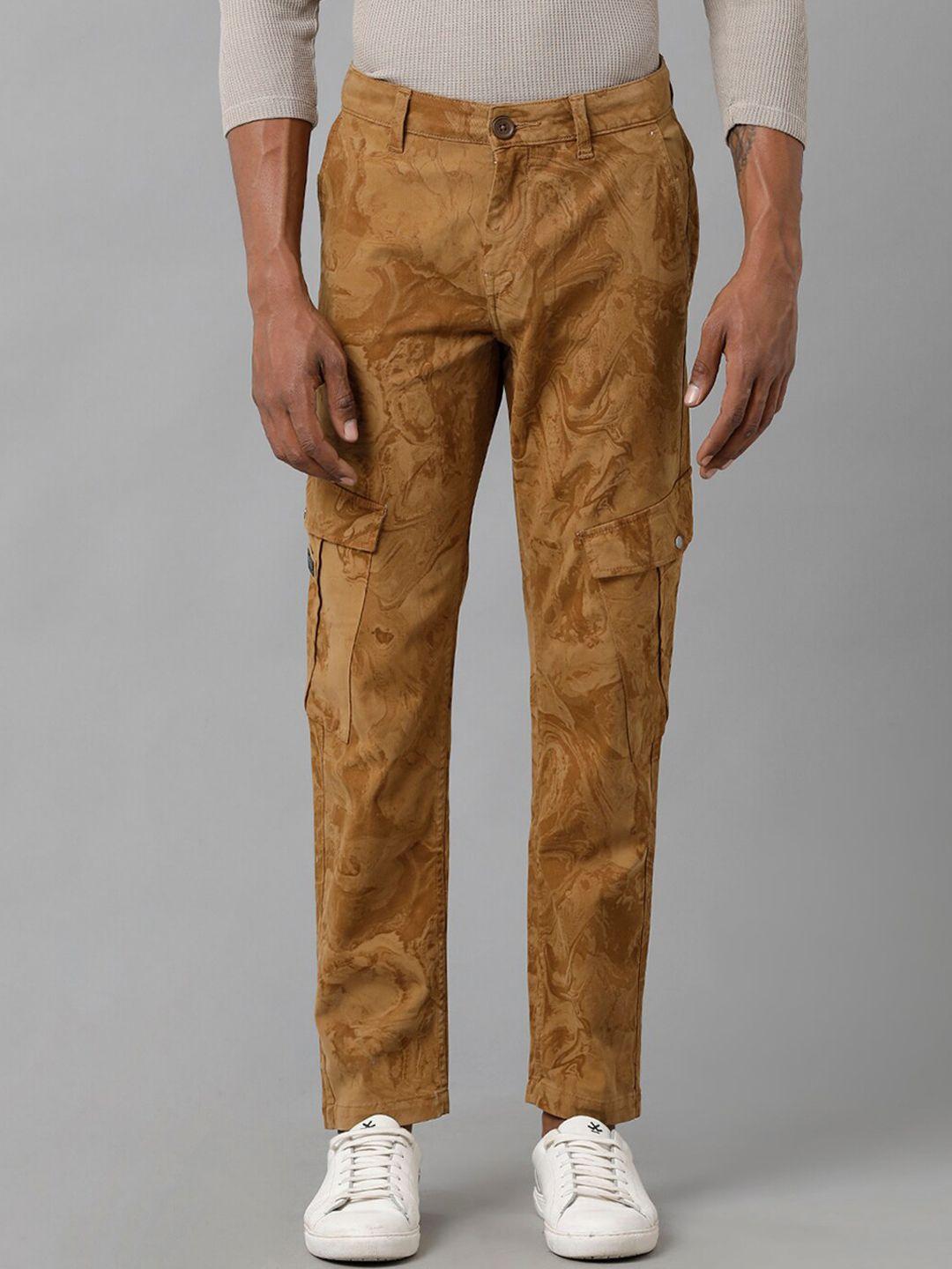 voi jeans men printed mid-rise cotton jeans