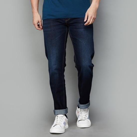 voi jeans men whiskered slim tapered jeans