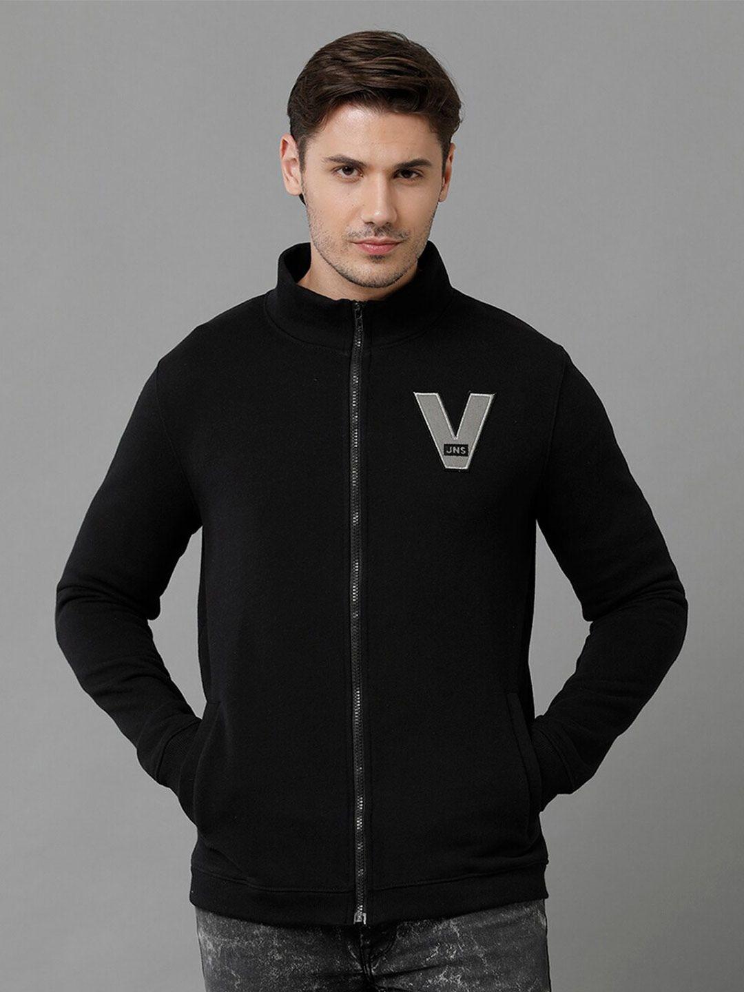 voi jeans mock collar fleece sweatshirt