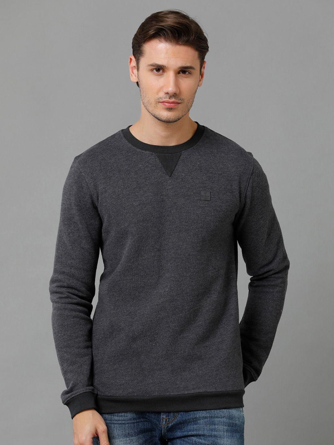 voi jeans round neck fleece sweatshirt