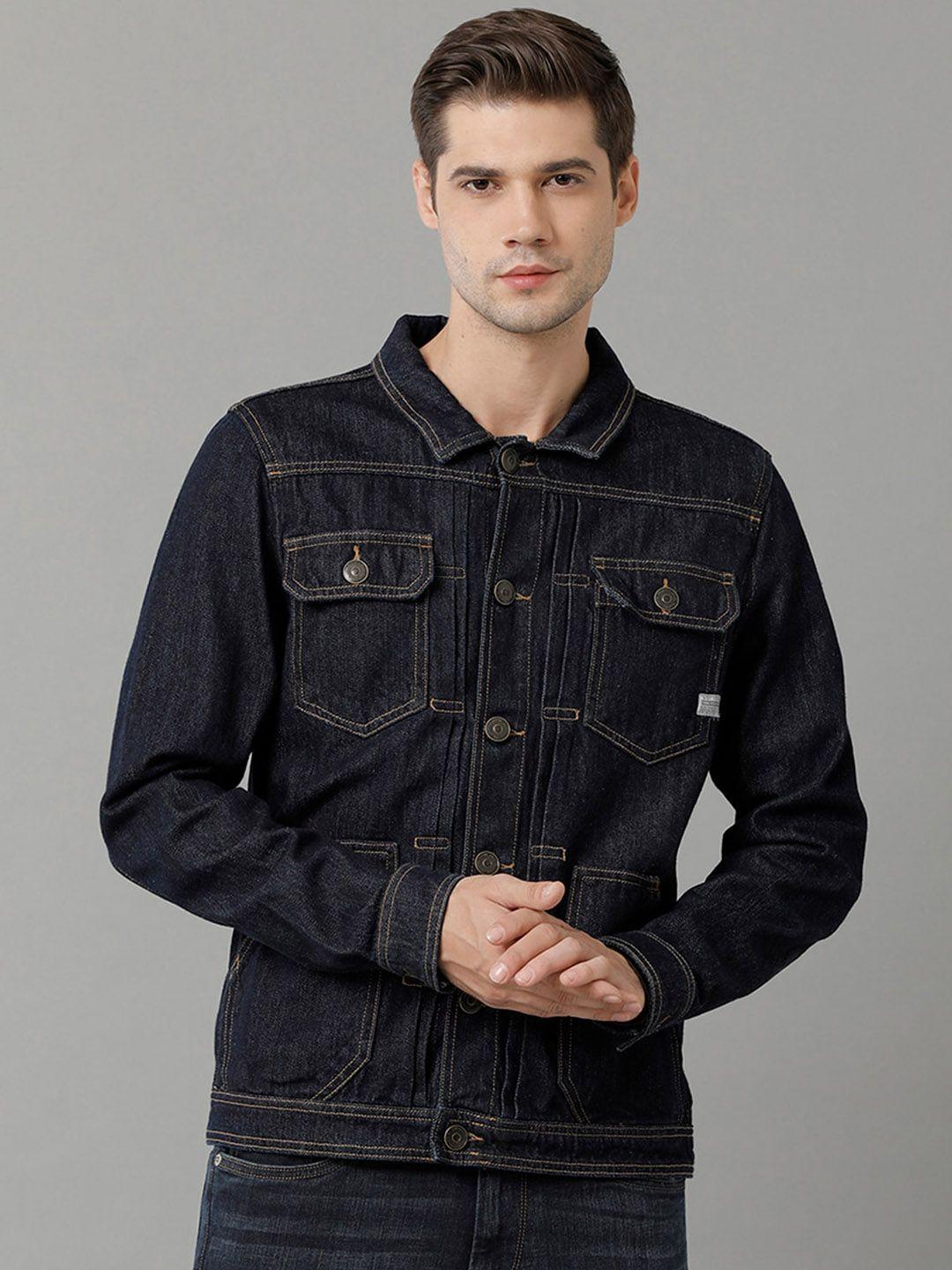 voi jeans spread collar pure cotton denim jacket