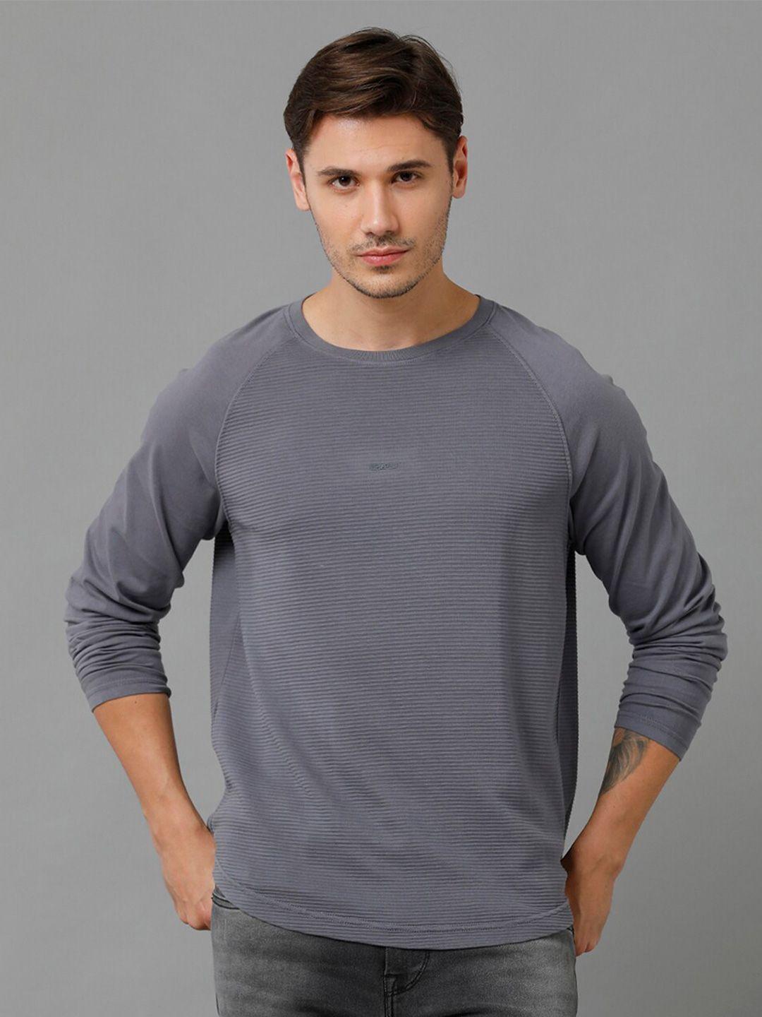 voi jeans striped round neck cotton t-shirt