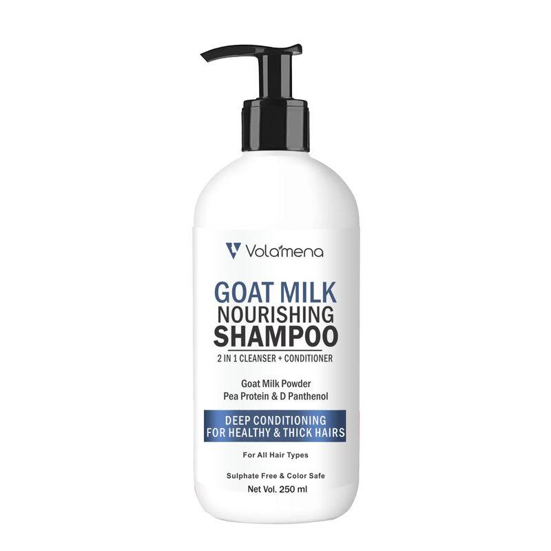 volamena goat milk shampoo is gentle 2 in 1 hair cleanser