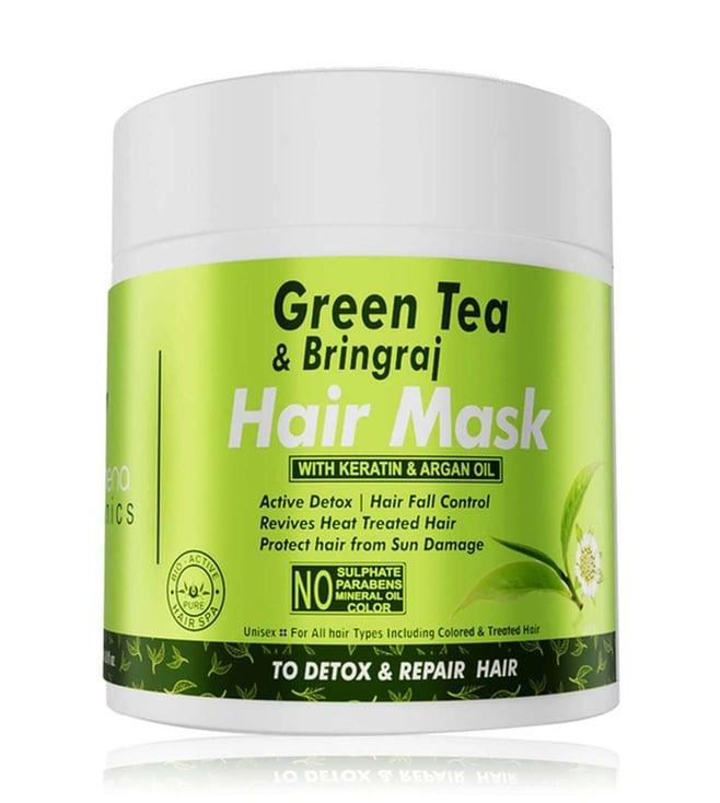volamena green tea & bhringraj hair mask - 120 ml