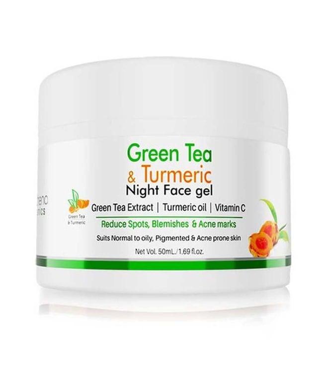 volamena green tea & turmeric night face gel - 50 ml