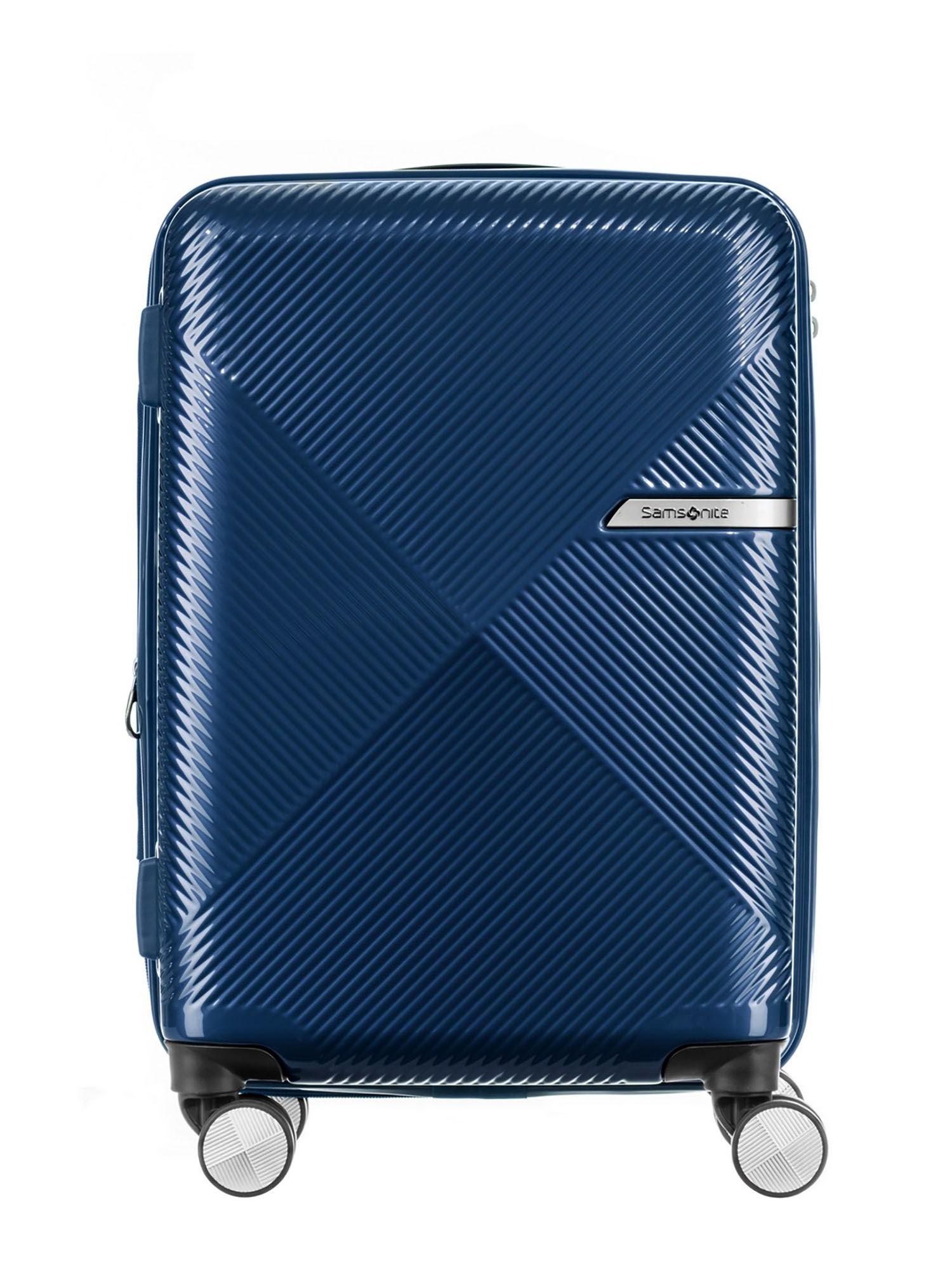 volant 55 cm polycarbonate mat navy blue cabin trolley bag