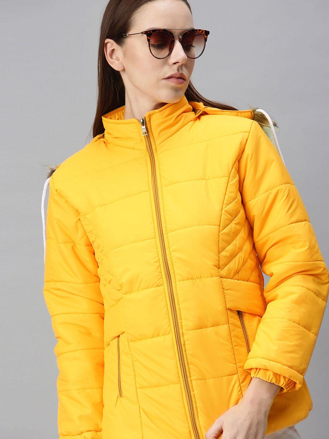 voxati women yellow padded jacket