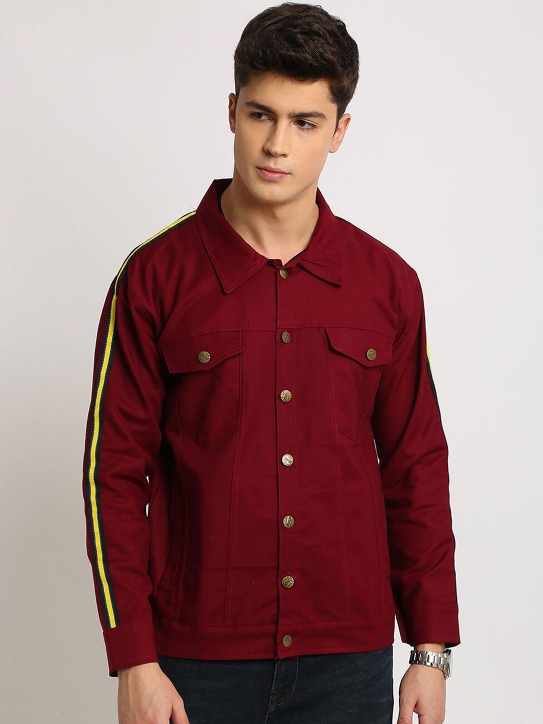 voxati men maroon solid tailored  jacket