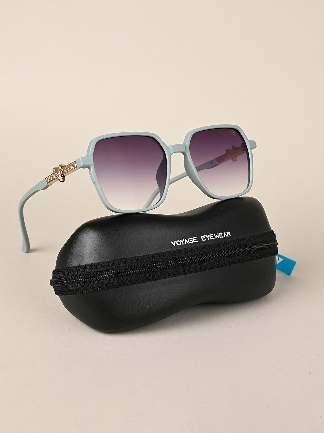 voyage women square sunglasses with uv protected lens