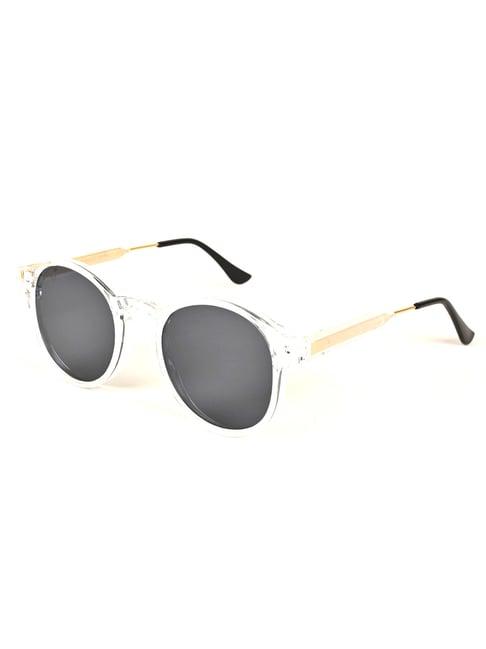 voyage black round uv protection unisex sunglasses