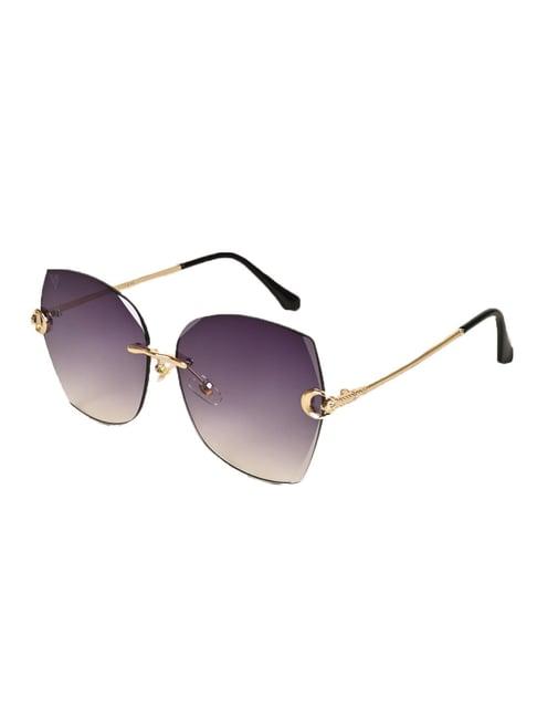 voyage black square uv protection sunglasses for women