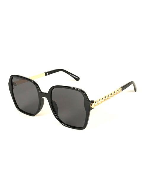 voyage black square uv protection unisex sunglasses