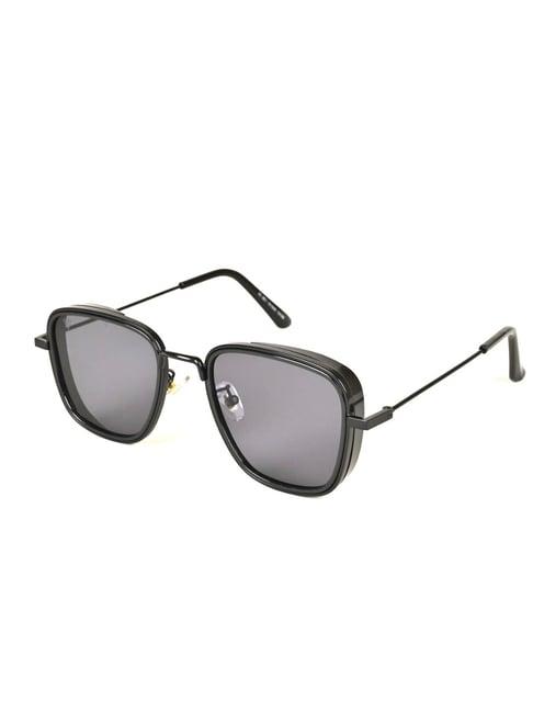 voyage black square uv protection unisex sunglasses