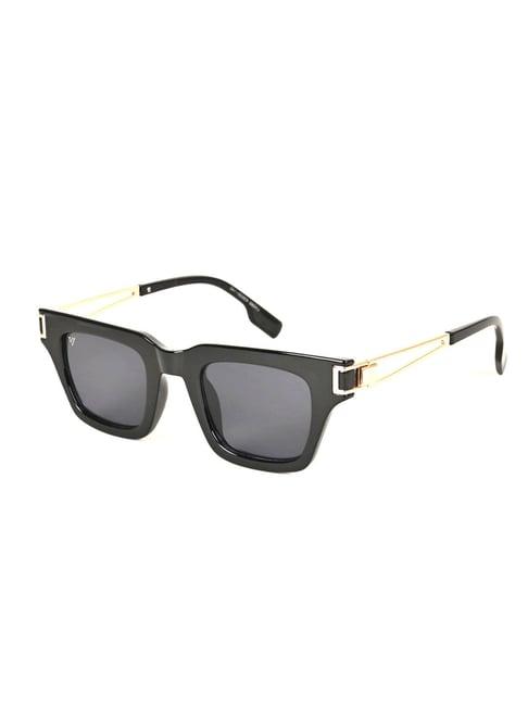 voyage black wayfarer uv protection unisex sunglasses