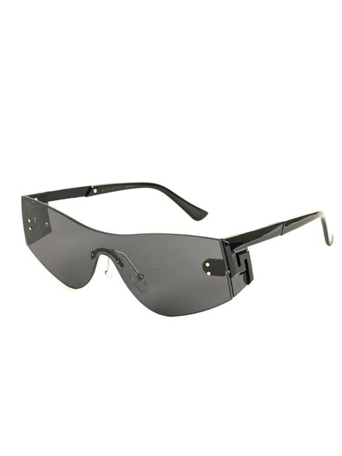 voyage black wraparound uv protection unisex sunglasses