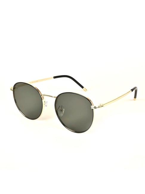 voyage green round uv protection unisex sunglasses