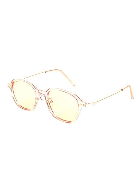 voyage light brown oval uv protection unisex sunglasses