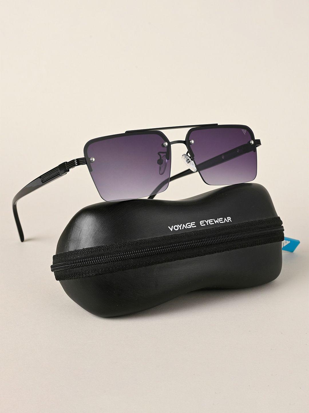 voyage unisex lens & rectangle sunglasses with uv protected lens