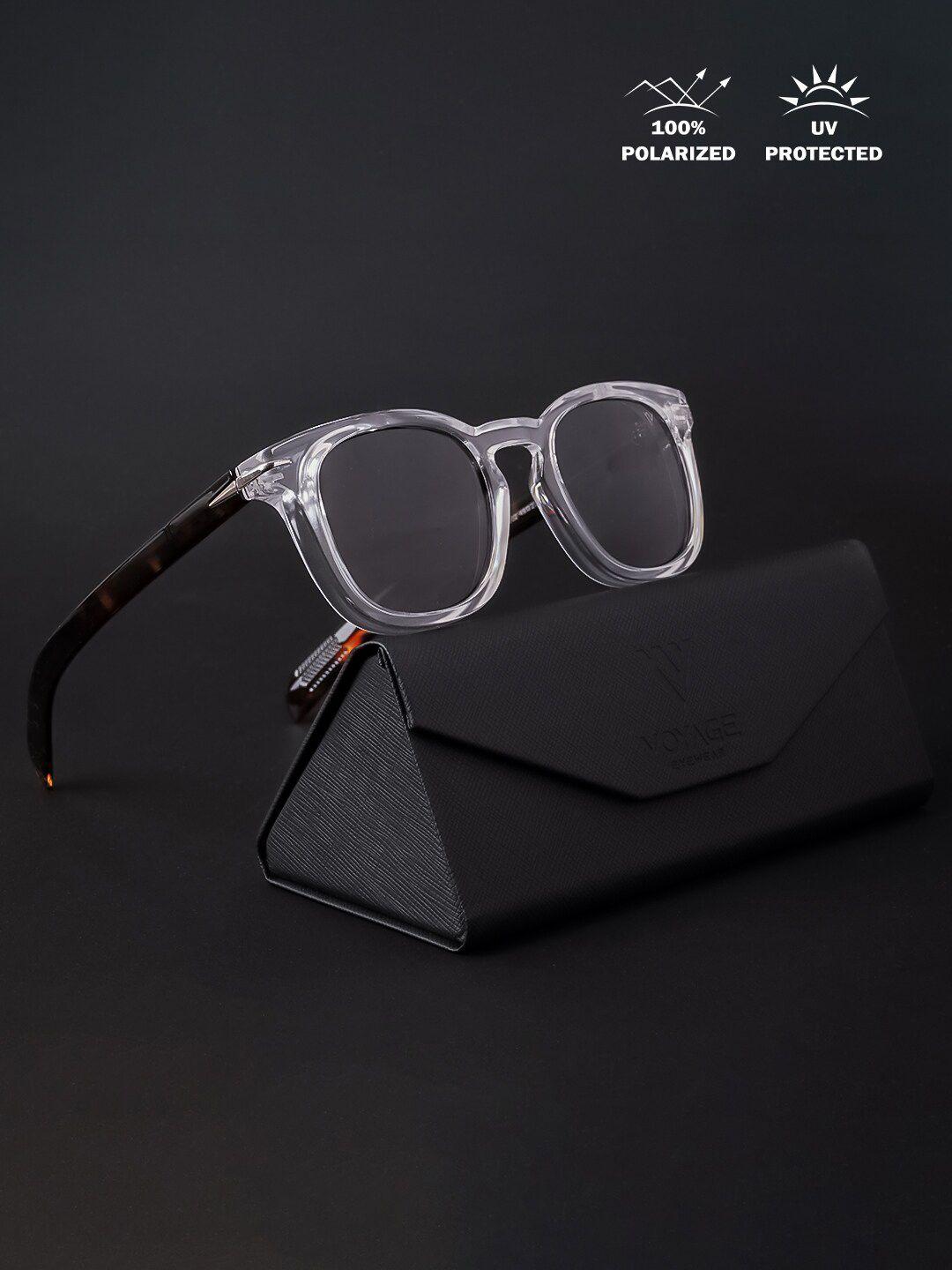 voyage unisex lens & wayfarer sunglasses with polarised and uv protected lens 22002mg4192