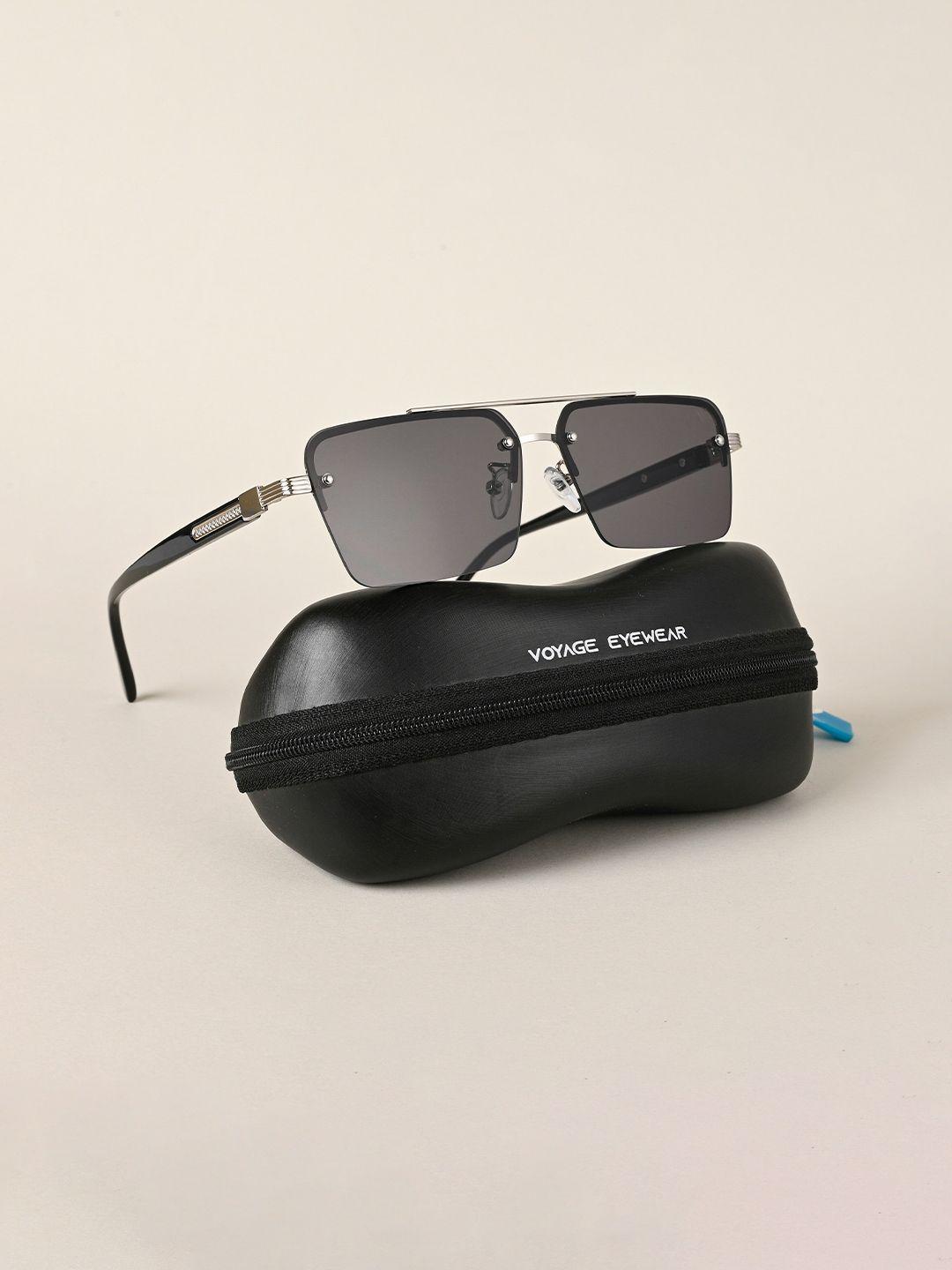 voyage unisex rectangle sunglasses with uv protected lens