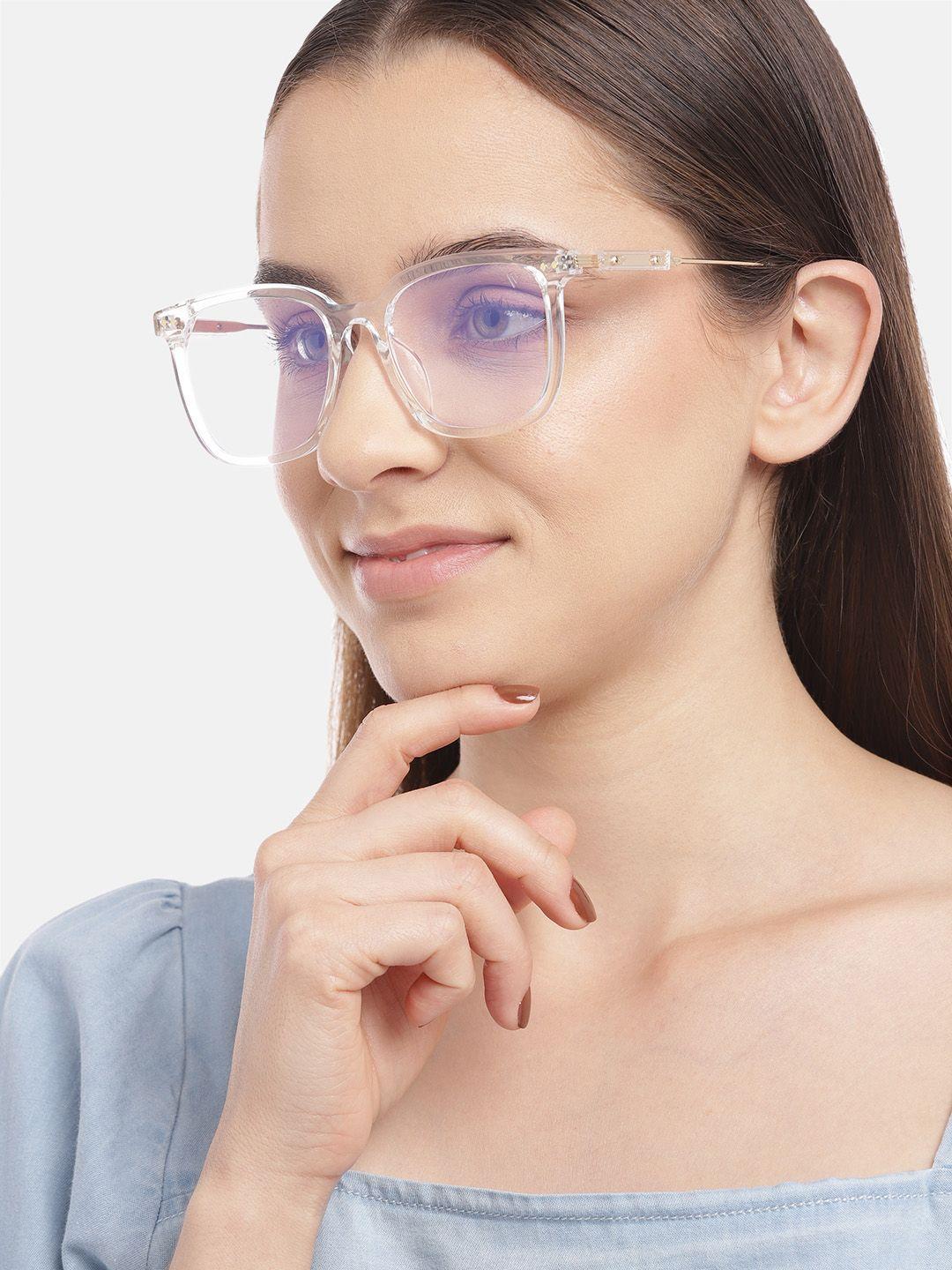 voyage unisex transparent full rim square frames