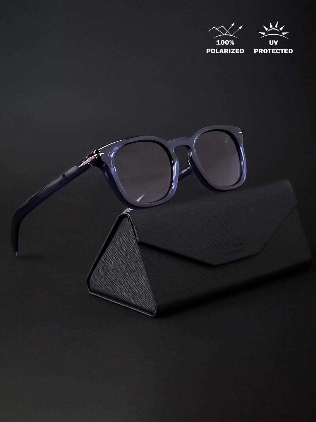 voyage unisex wayfarer sunglasses with polarised & uv protected lens