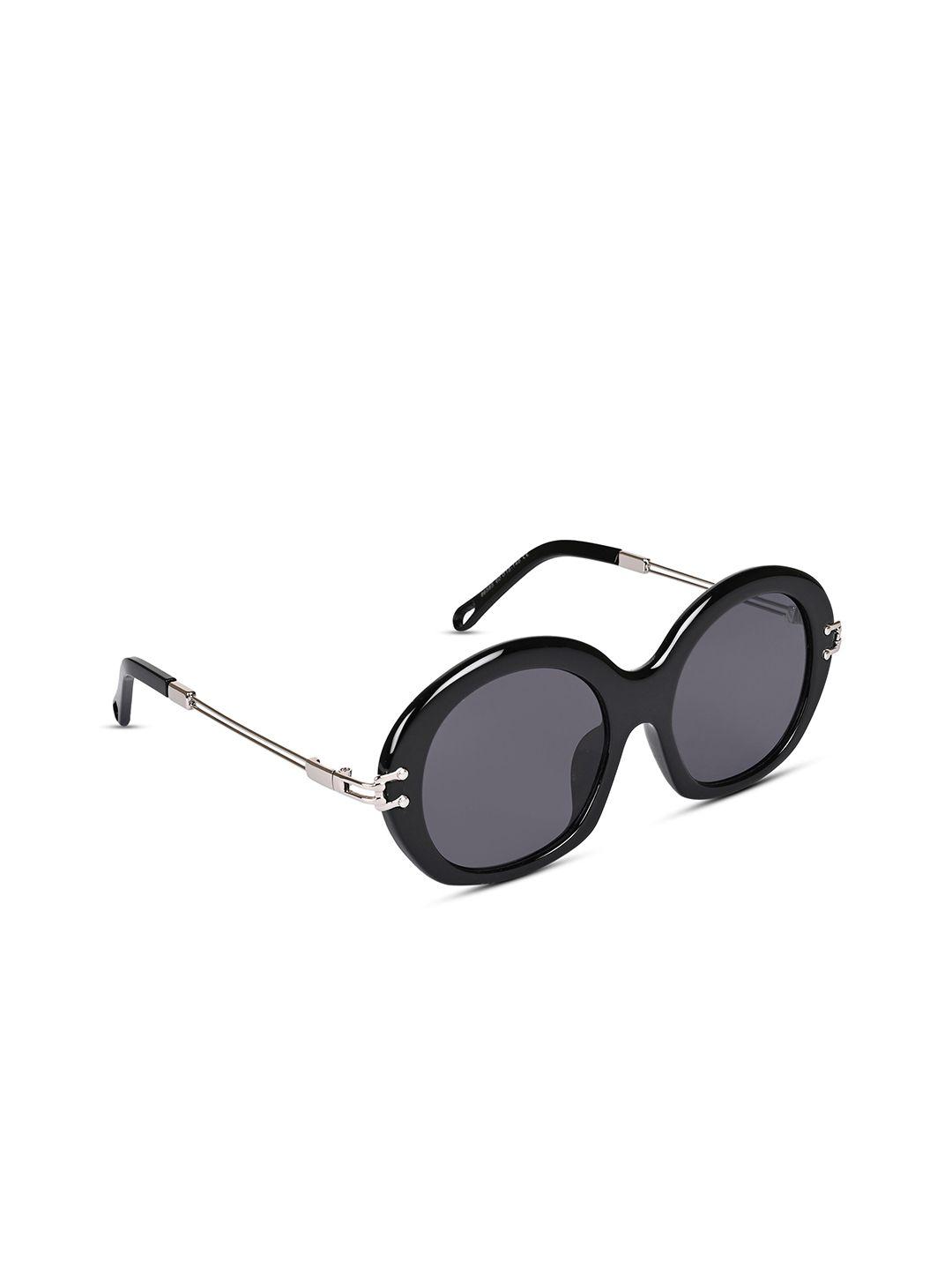 voyage women black lens & black oversized sunglasses with uv protected lens 86585mg3909