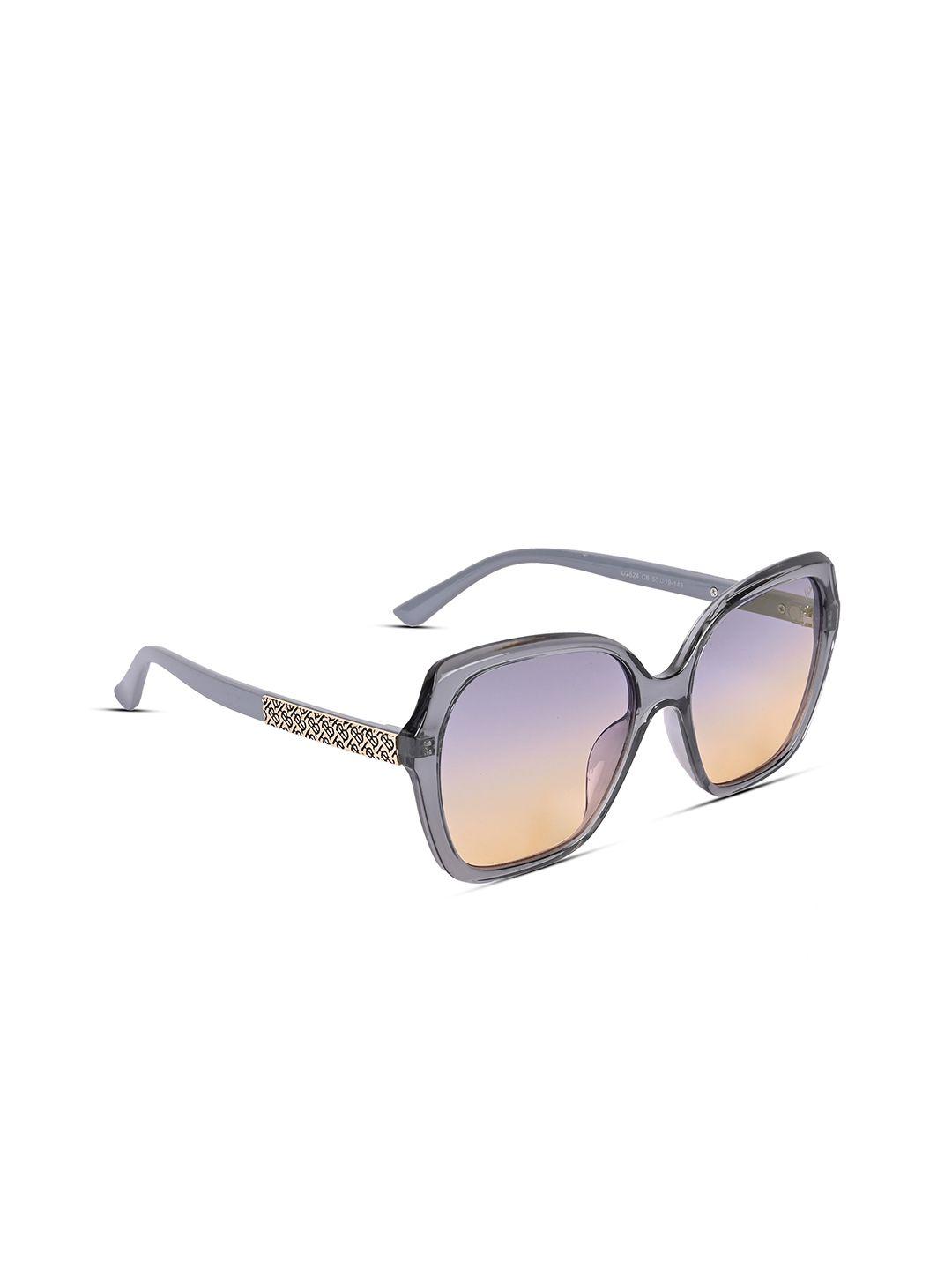 voyage women purple lens & gunmetal wayfarer sunglasses with uv protected lens 2824mg3741