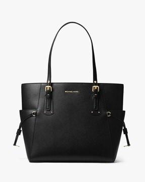 voyager medium crossgrain leather tote bag