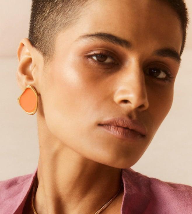 voyce jewellery orange coralriva miami earrings