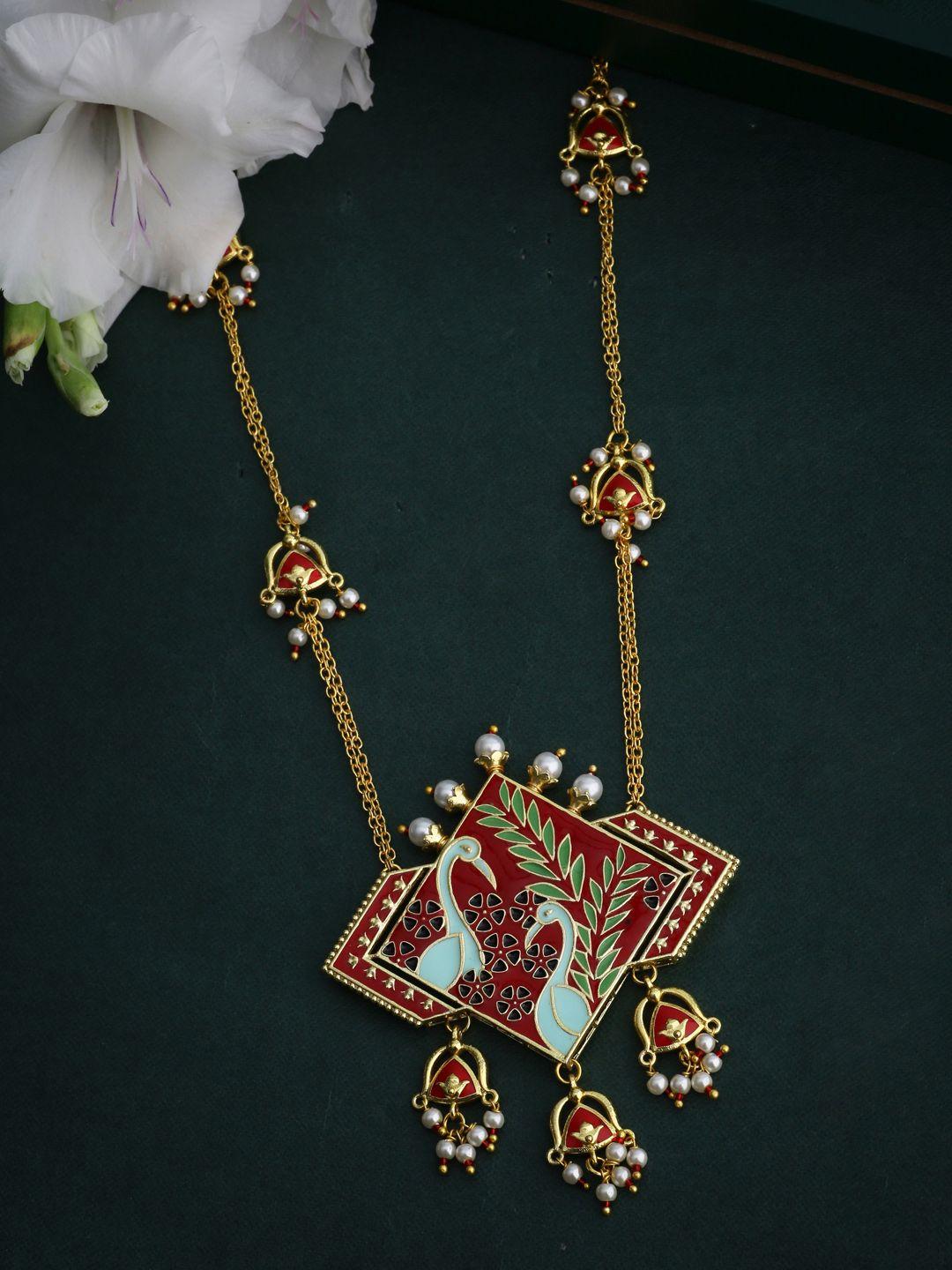 voylla gold-plated enamelled necklace