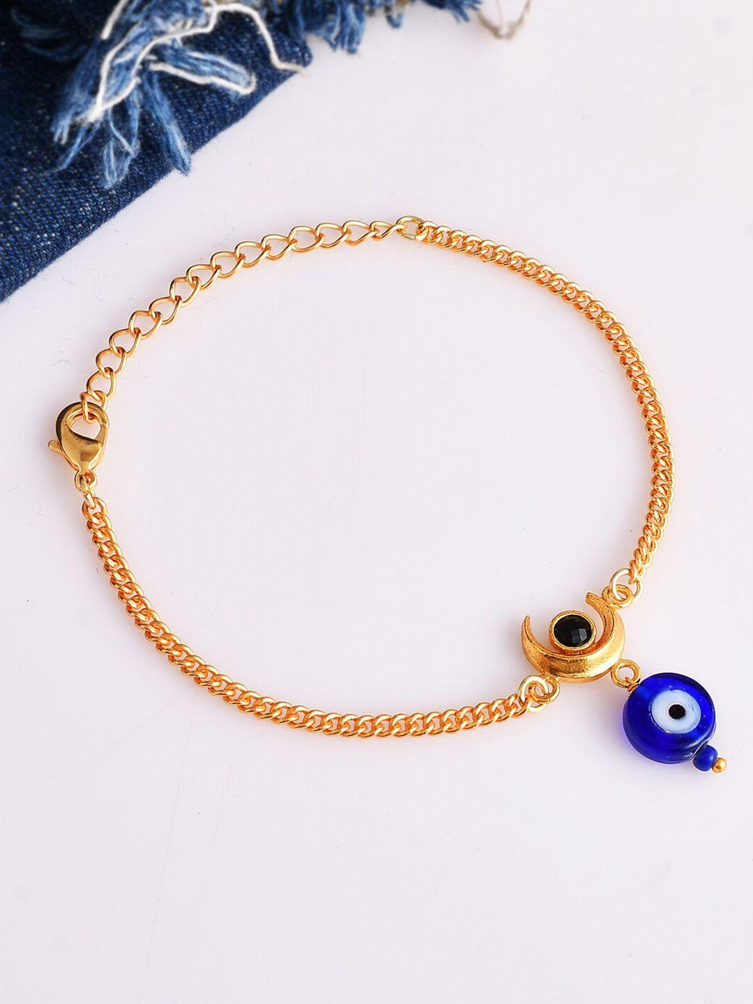 voylla women brass gold-plated link bracelet