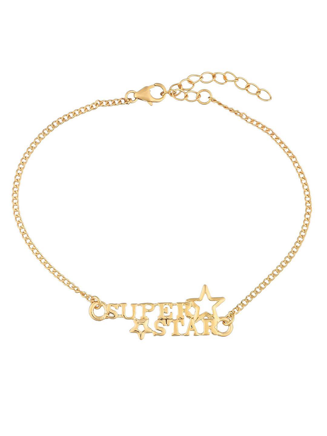 voylla women gold-toned silver gold-plated charm bracelet