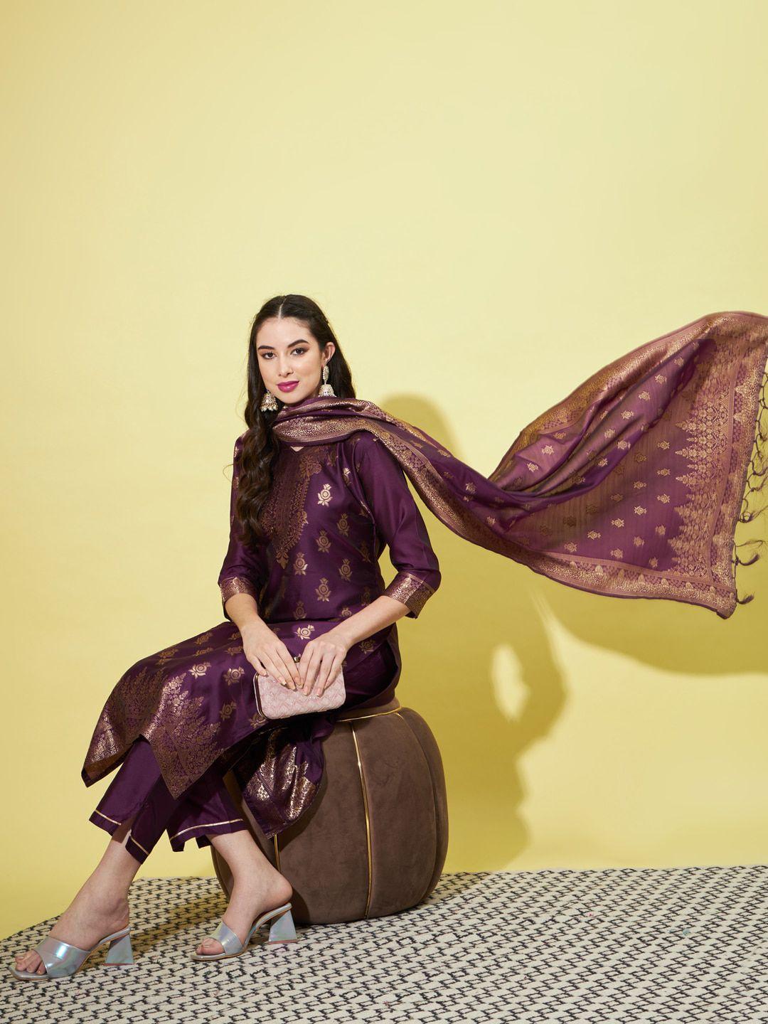 vredevogel regular kurta with trousers & with dupatta